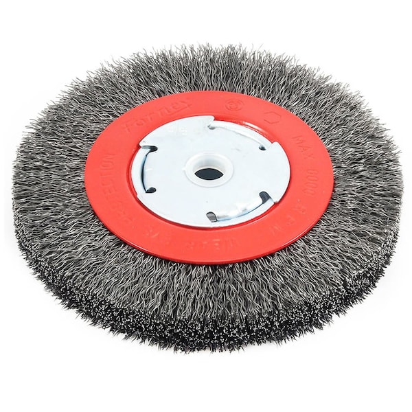 Forney Wire Wheel, Crimped, 6 in x .014 in x 1/2 in - 5/8 in Arbor 72750 - main